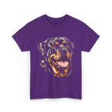 Rottweiler Portrait Dog Rottweiler T-Shirt - Purple