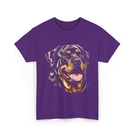 Rottweiler Portrait Dog Rottweiler T-Shirt - Purple