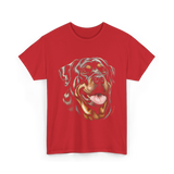 Rottweiler Portrait Dog Rottweiler T-Shirt - Red