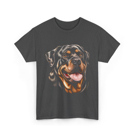 Rottweiler Portrait Dog Rottweiler T-Shirt - Dark Heather