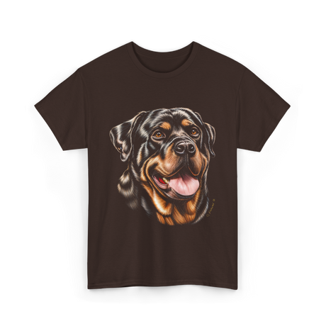 Rottweiler Portrait Dog Rottweiler T-Shirt - Dark Chocolate