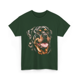 Rottweiler Portrait Dog Rottweiler T-Shirt - Forest Green