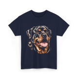 Rottweiler Portrait Dog Rottweiler T-Shirt - Navy