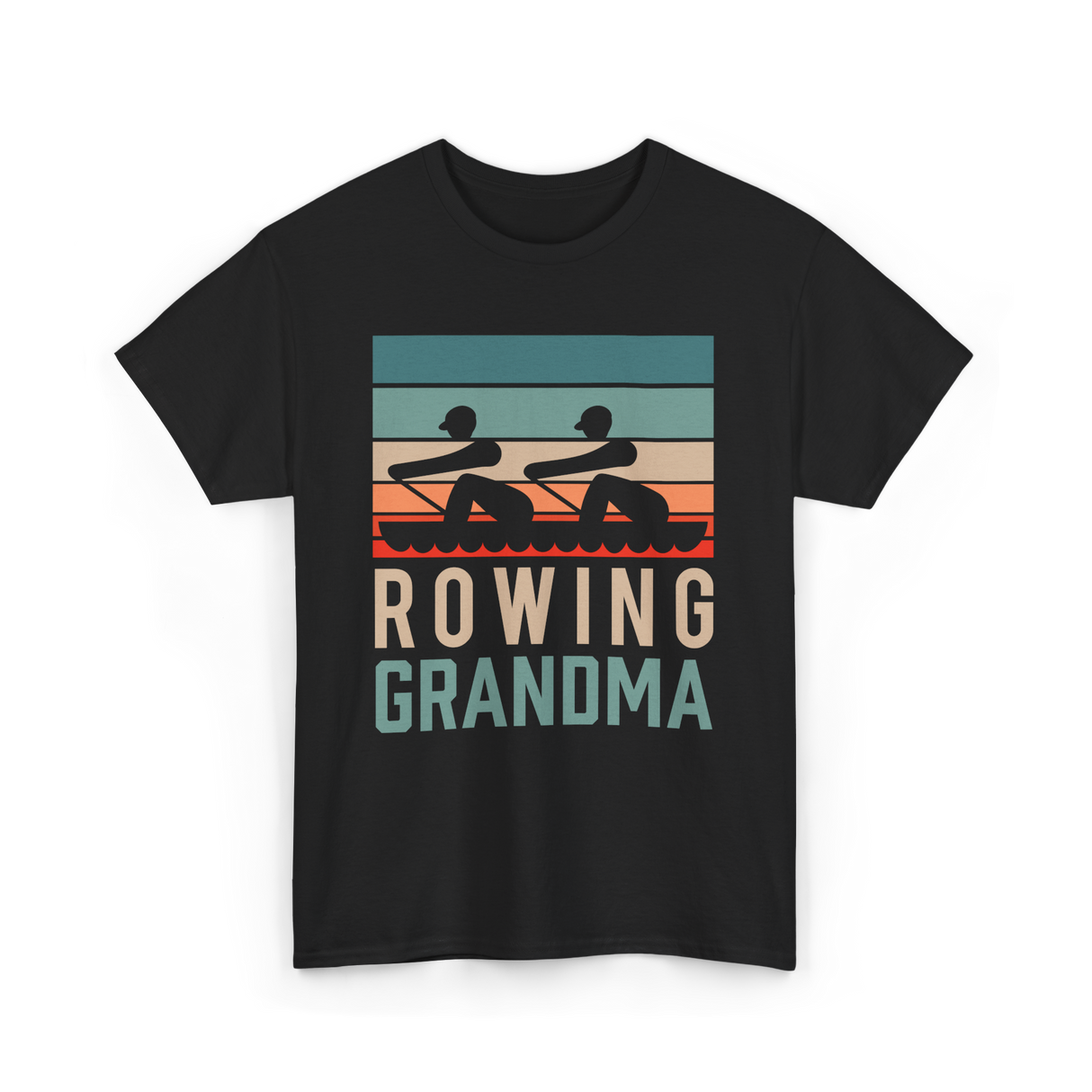 Rowing Grandma Rowing Rower T-Shirt - Black