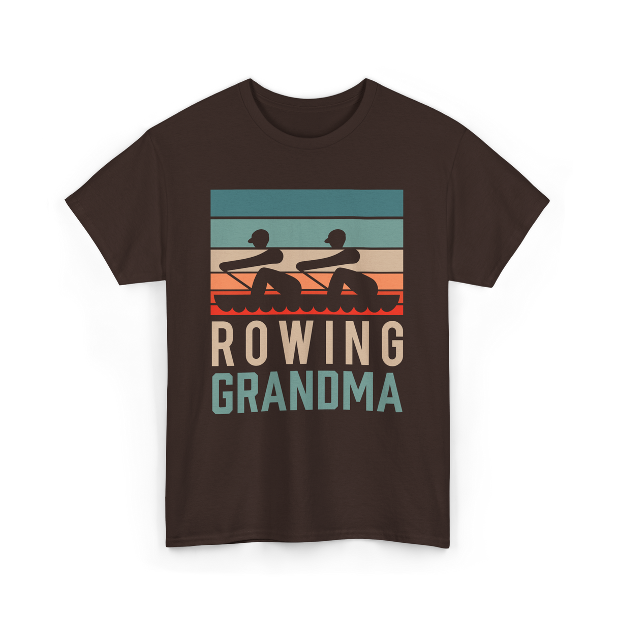 Rowing Grandma Rowing Rower T-Shirt - Dark Chocolate