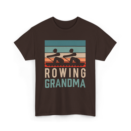 Rowing Grandma Rowing Rower T-Shirt - Dark Chocolate