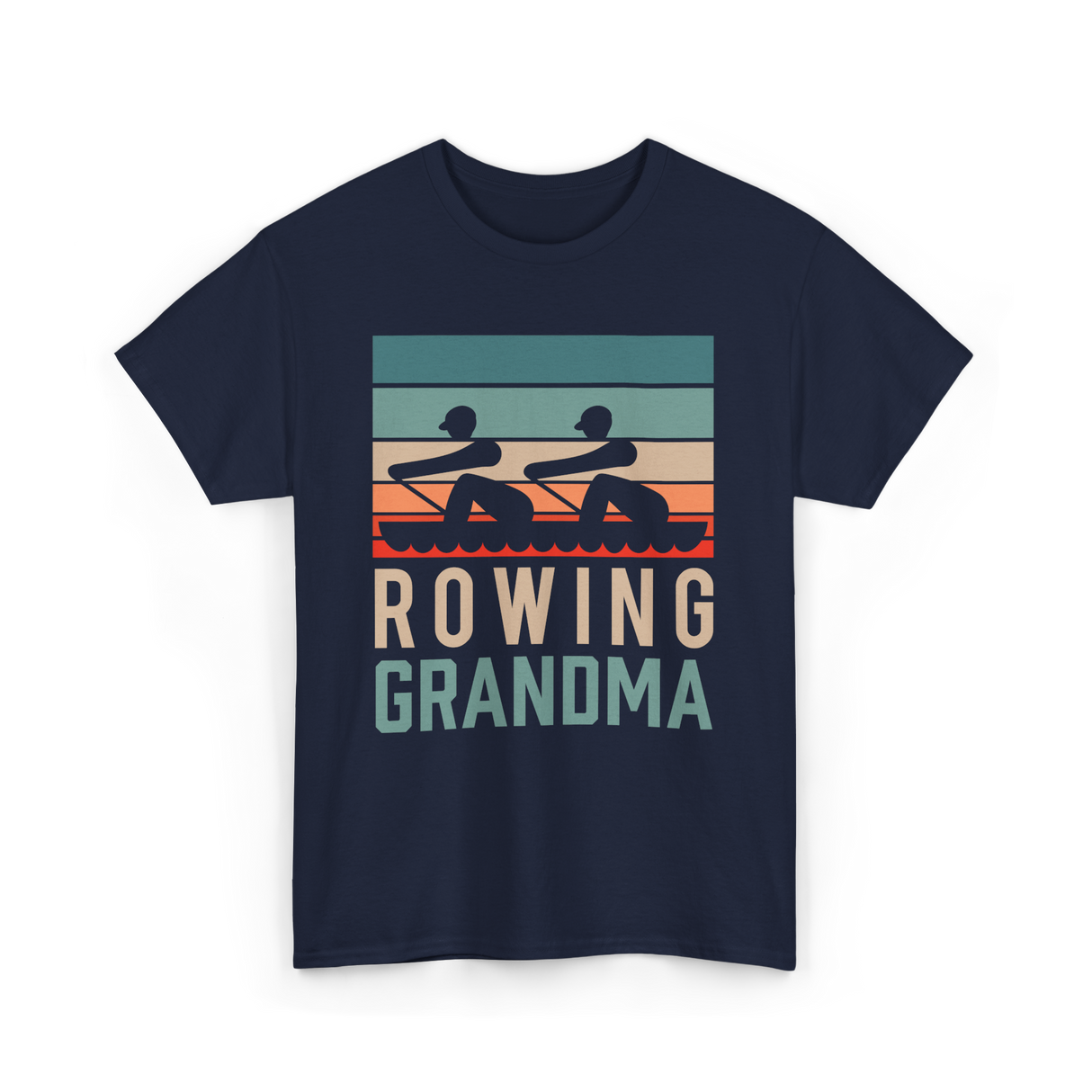 Rowing Grandma Rowing Rower T-Shirt - Navy