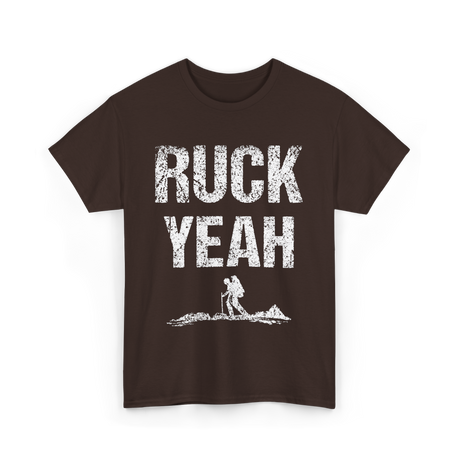 Ruck Yeah Rucking Hiking T-Shirt - Dark Chocolate