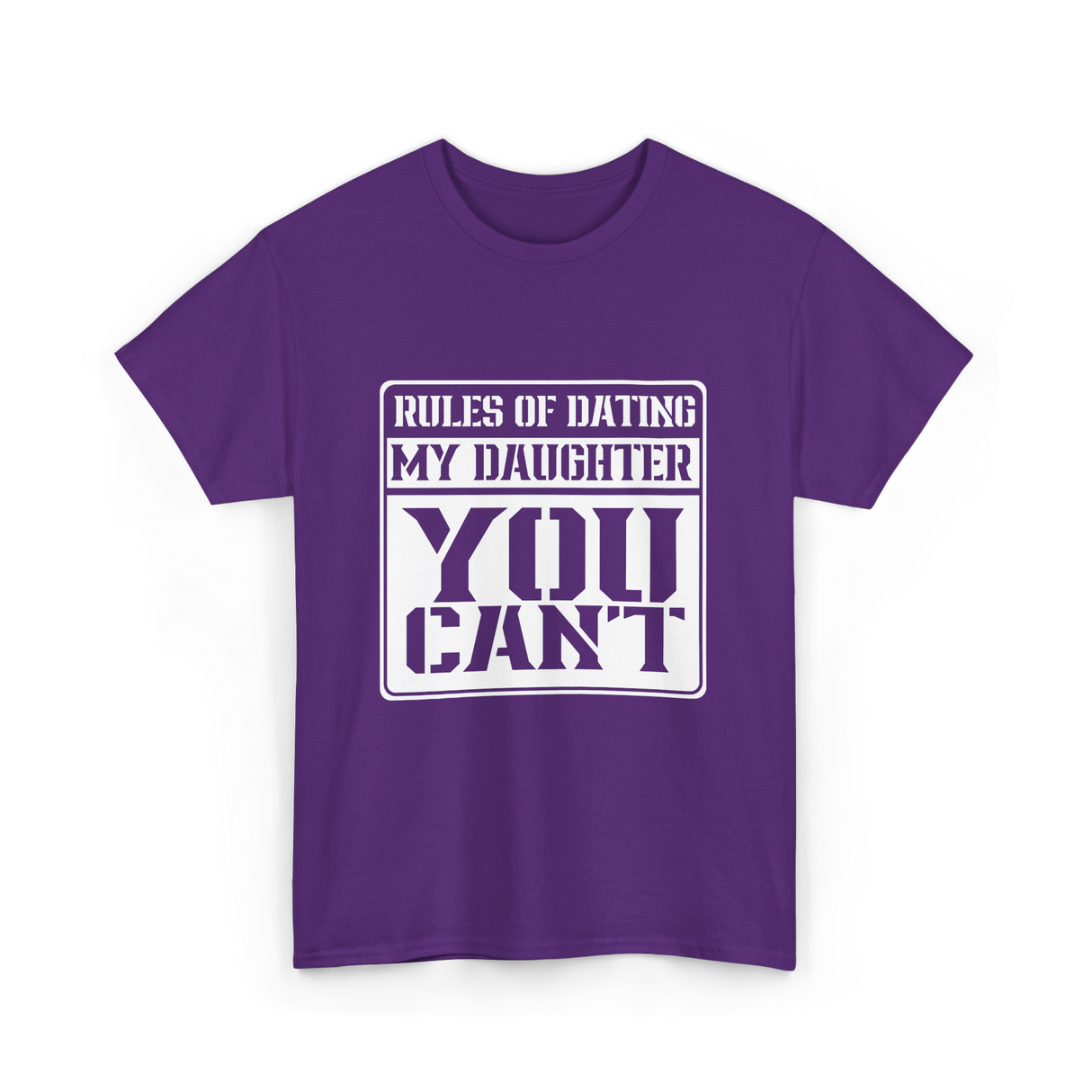 Rules of Dating My Daughter Dating T-Shirt - Purple