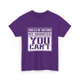 Rules of Dating My Daughter Dating T-Shirt - Purple