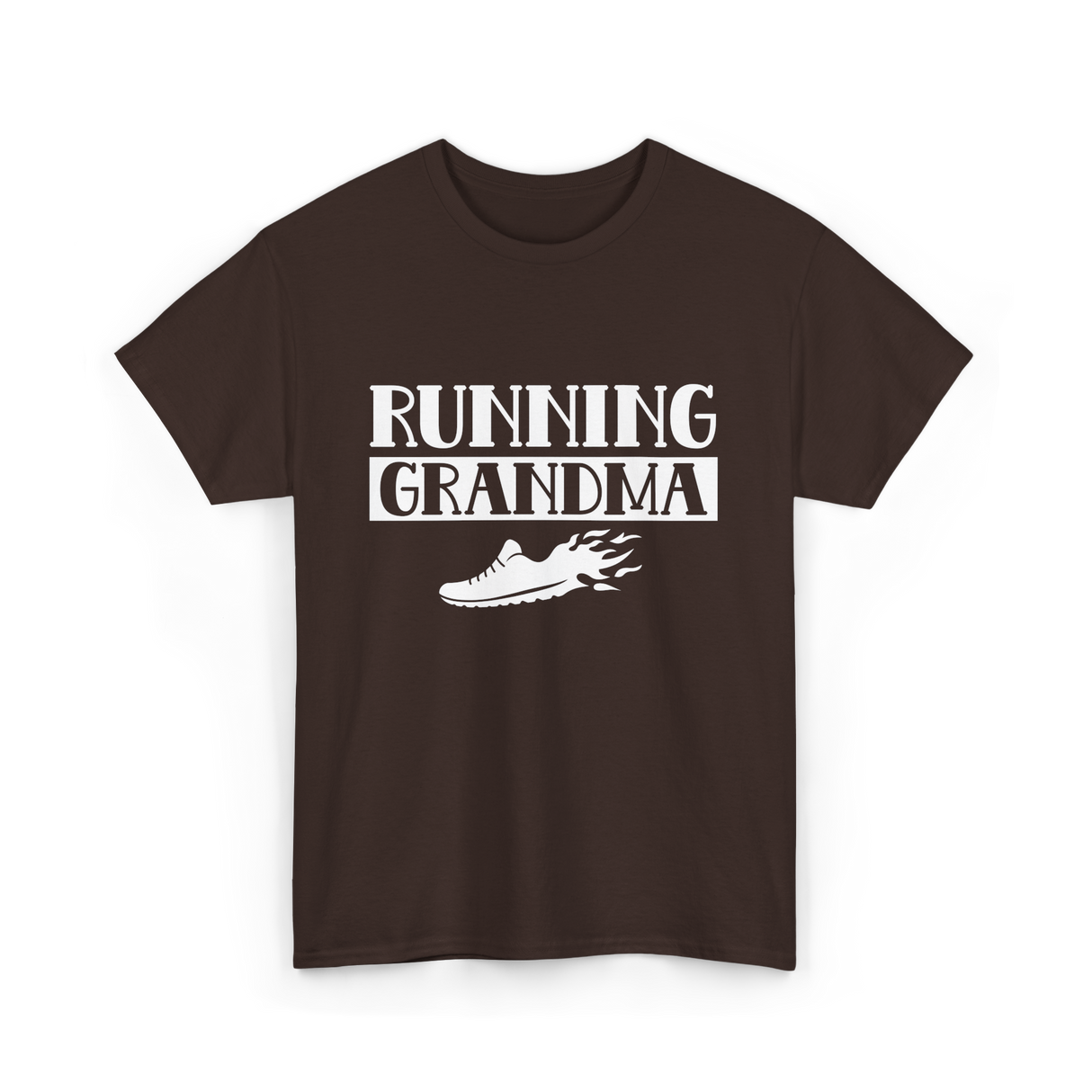 Running Grandma Runner Jogging T-Shirt - Dark Chocolate