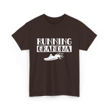 Running Grandma Runner Jogging T-Shirt - Dark Chocolate