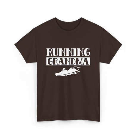 Running Grandma Runner Jogging T-Shirt - Dark Chocolate