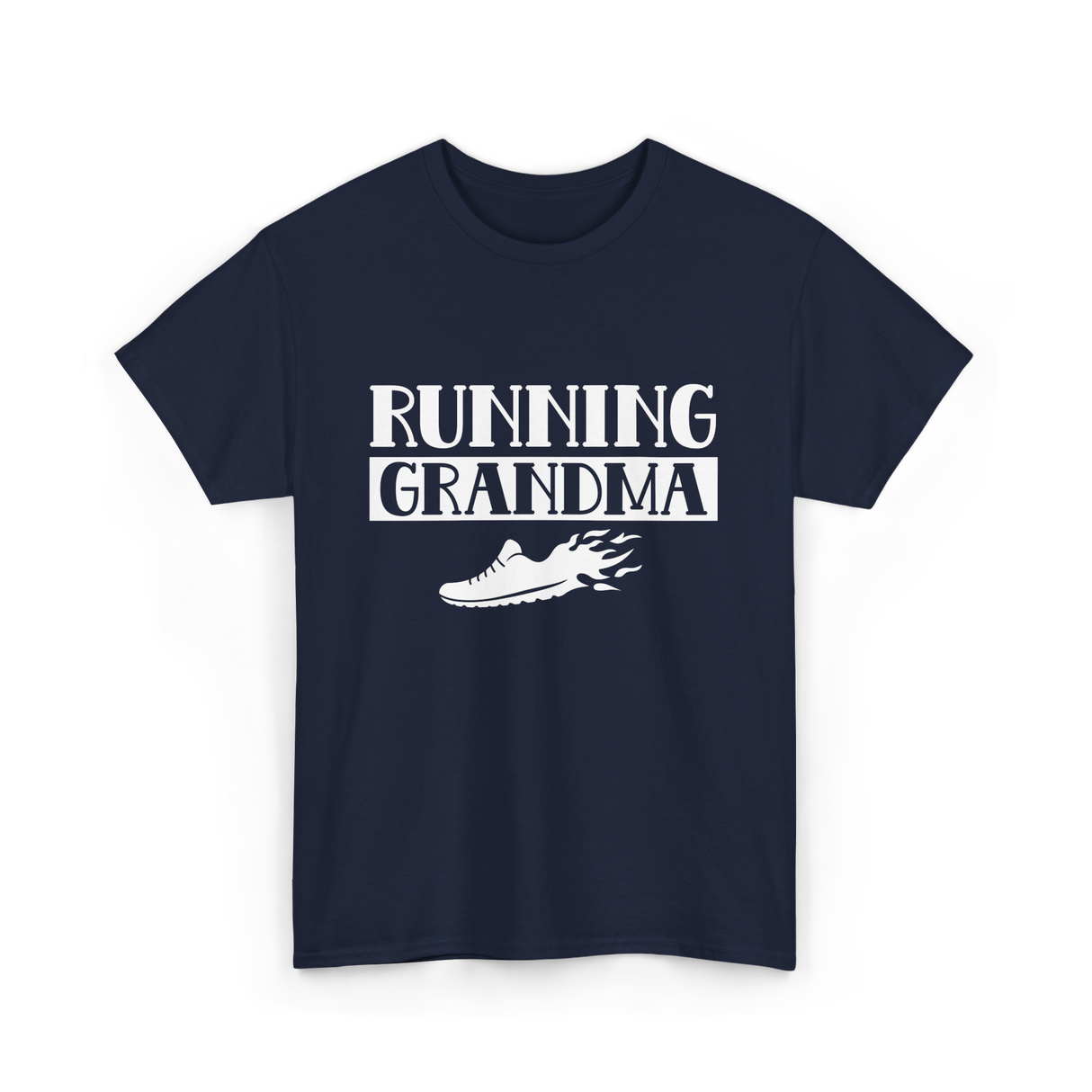 Running Grandma Runner Jogging T-Shirt - Navy