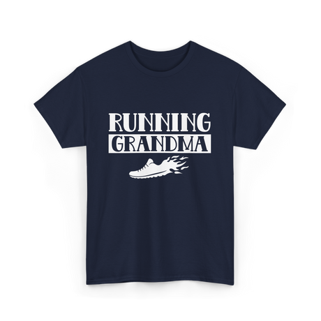 Running Grandma Runner Jogging T-Shirt - Navy