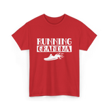 Running Grandma Runner Jogging T-Shirt - Red