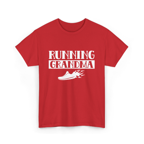 Running Grandma Runner Jogging T-Shirt - Red