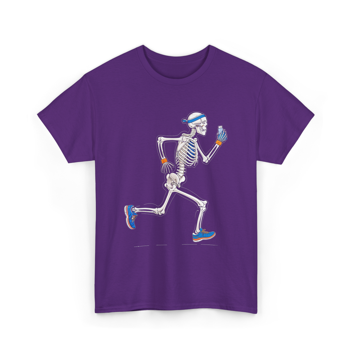 Running Skeleton Skeleton Runner T-Shirt - Purple