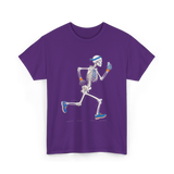 Running Skeleton Skeleton Runner T-Shirt - Purple