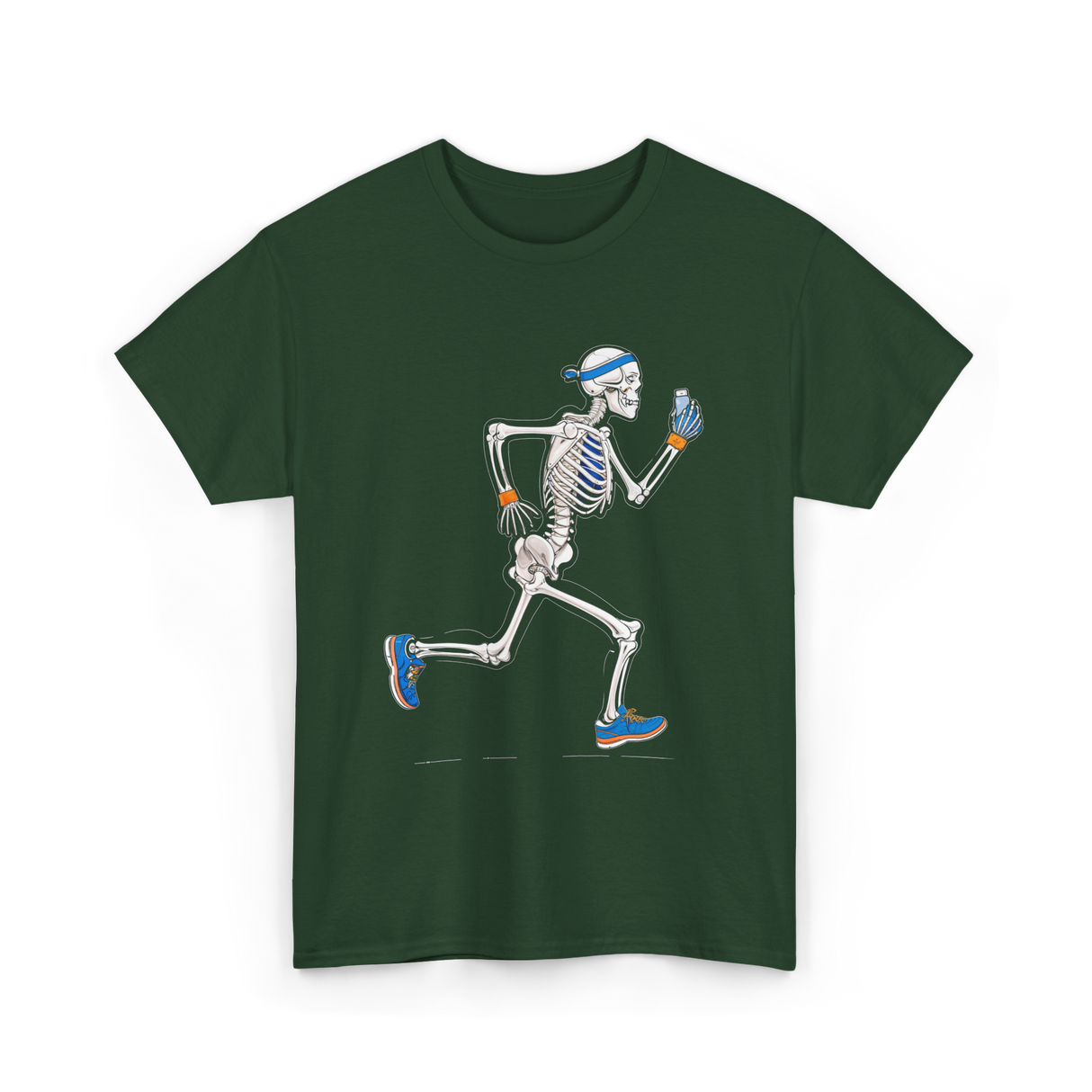 Running Skeleton Skeleton Runner T-Shirt - Forest Green