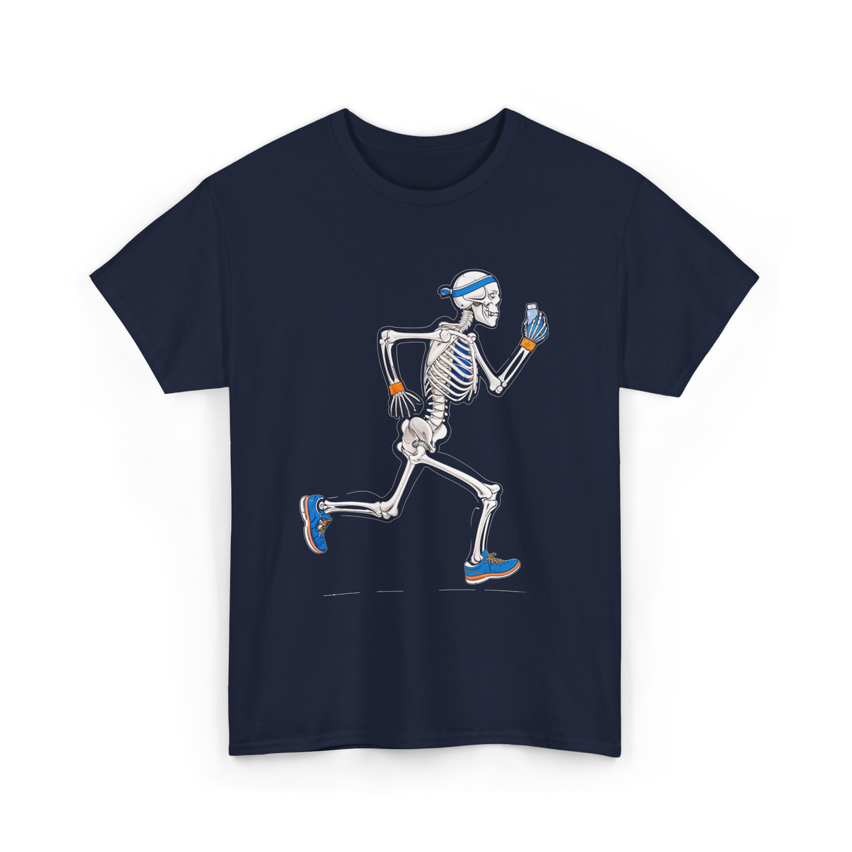 Running Skeleton Skeleton Runner T-Shirt - Navy