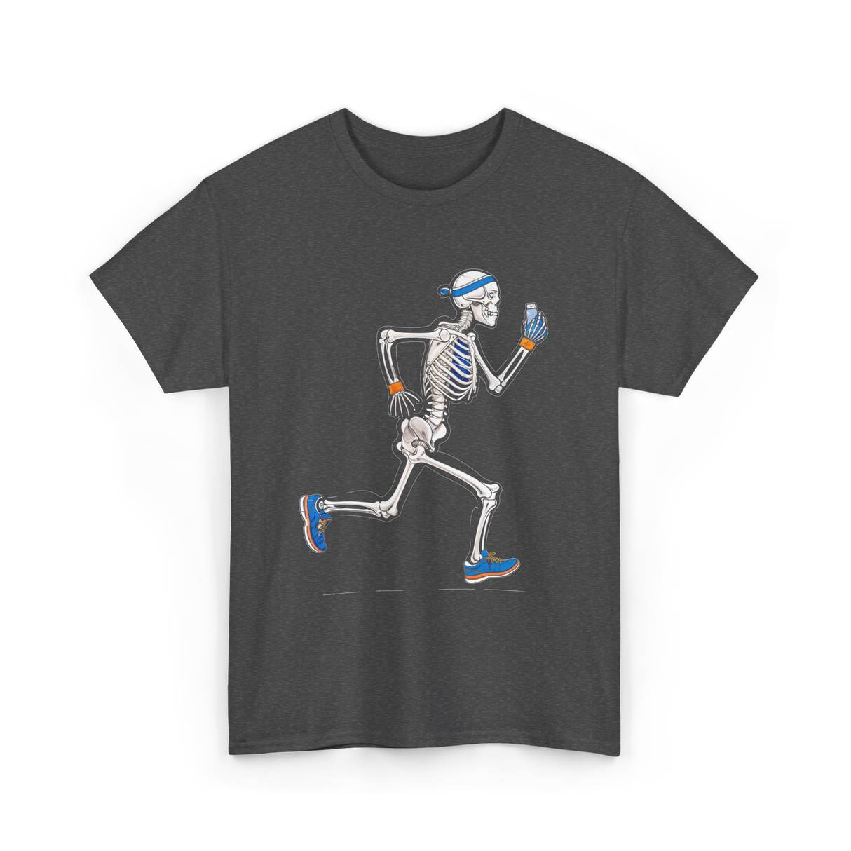 Running Skeleton Skeleton Runner T-Shirt - Dark Heather