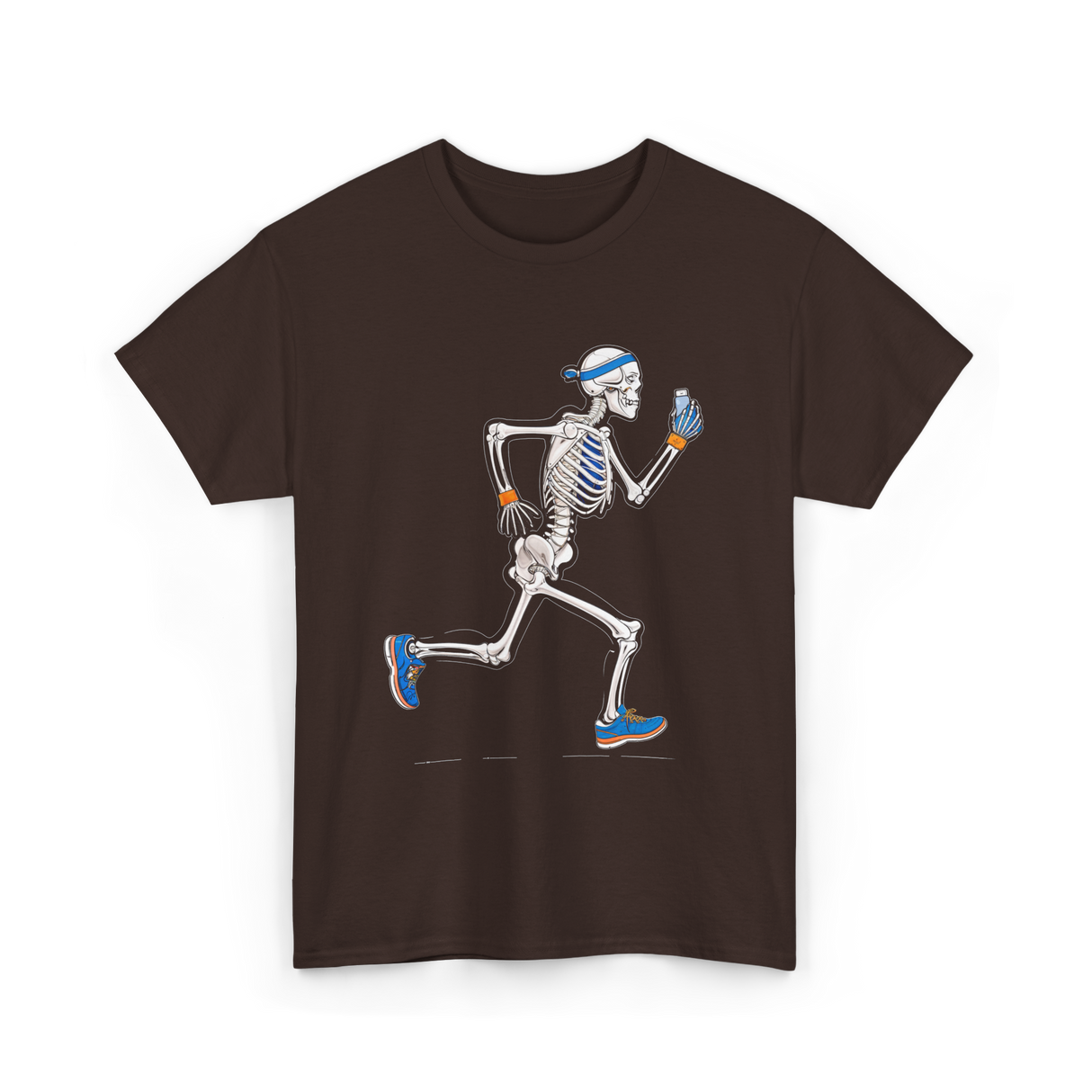 Running Skeleton Skeleton Runner T-Shirt - Dark Chocolate