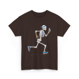 Running Skeleton Skeleton Runner T-Shirt - Dark Chocolate