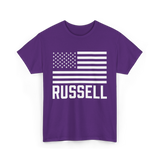 Russell Name Personalized Birthday T-Shirt - Purple