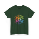 Sacred Geometry Colors Chakra T-Shirt - Forest Green