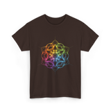 Sacred Geometry Colors Chakra T-Shirt - Dark Chocolate