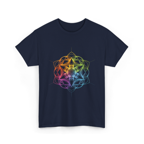 Sacred Geometry Colors Chakra T-Shirt - Navy