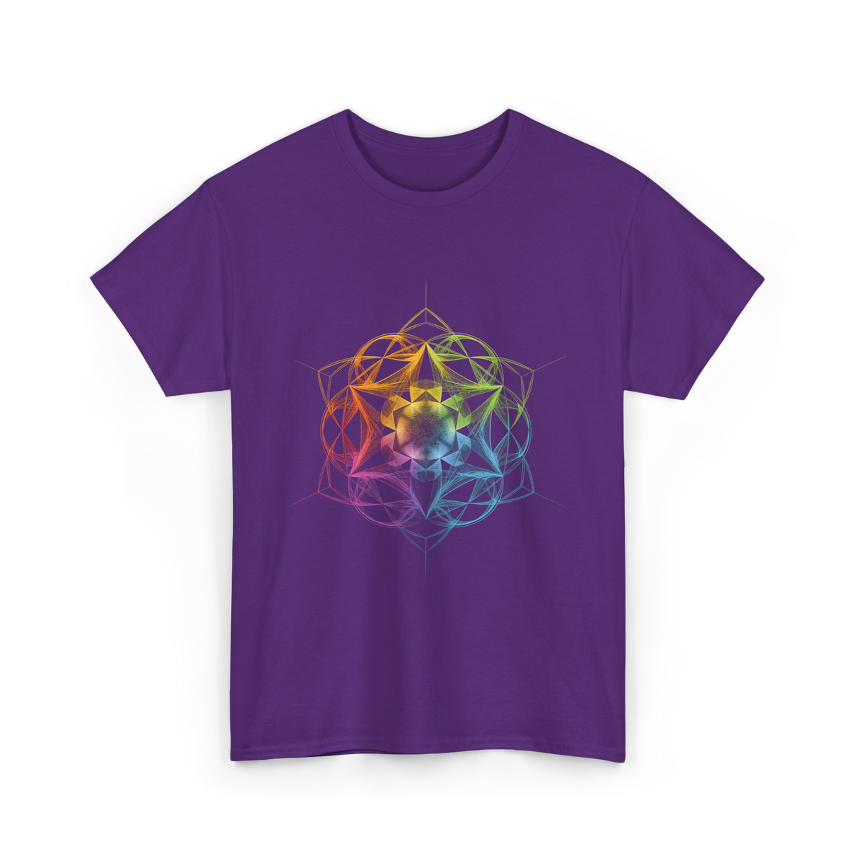 Sacred Geometry Colors Chakra T-Shirt - Purple