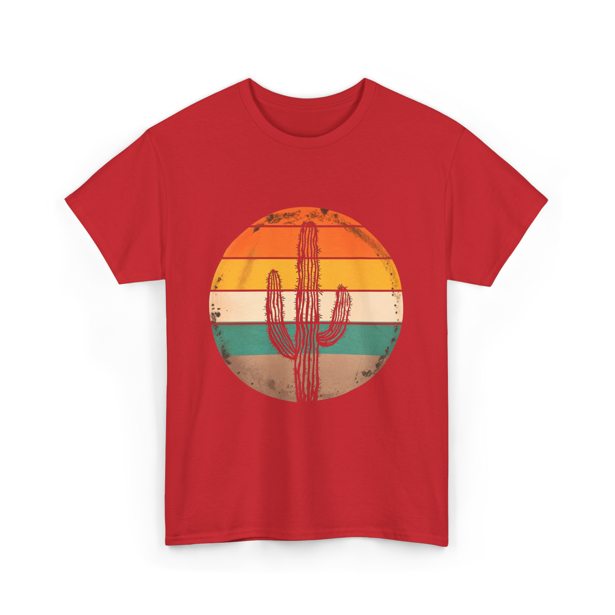 Saguaro Cactus Cacti Lover T-Shirt - Red