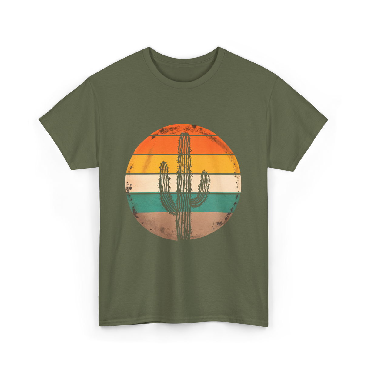 Saguaro Cactus Cacti Lover T-Shirt - Military Green