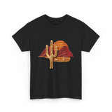 Saguaro Sunset Desert Cactus T-Shirt - Black