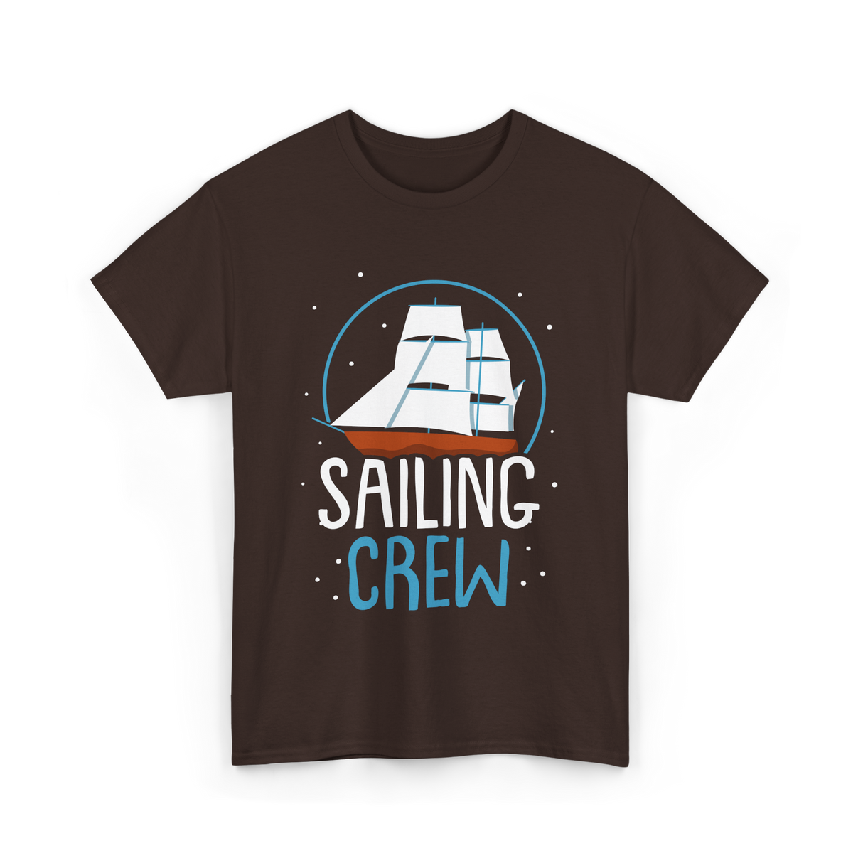 Sailing Crew Sailboat Sailor T-Shirt - Dark Chocolate