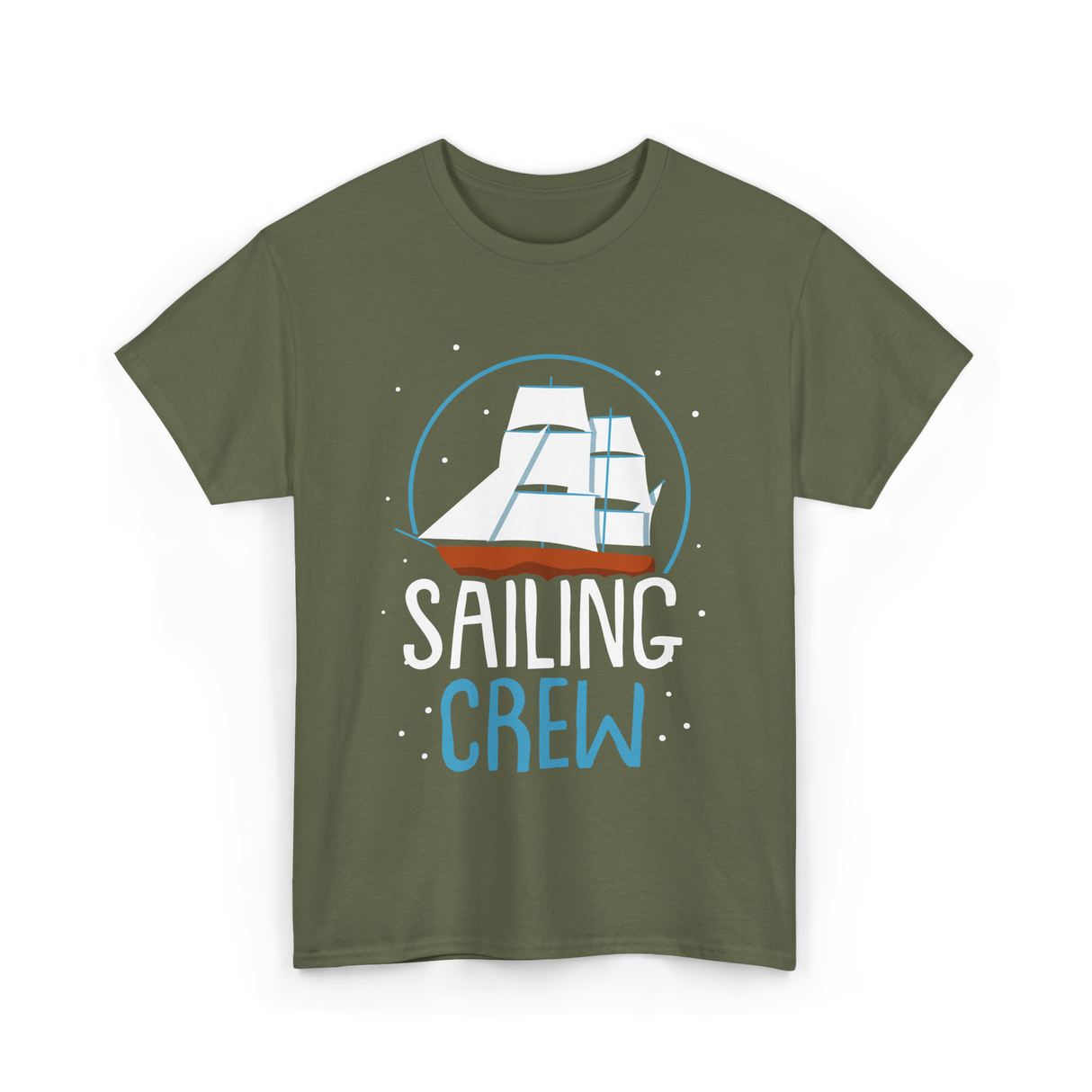 Sailing Crew Sailboat Sailor T-Shirt - Military Green