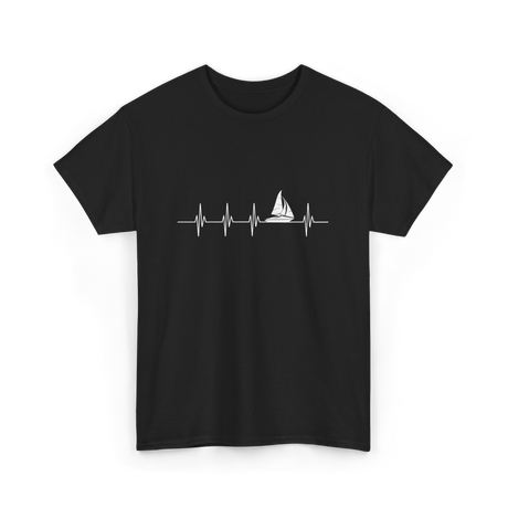 Sailing Heartbeat Sailing Sailors T-Shirt - Black