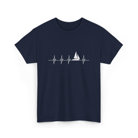 Sailing Heartbeat Sailing Sailors T-Shirt - Navy