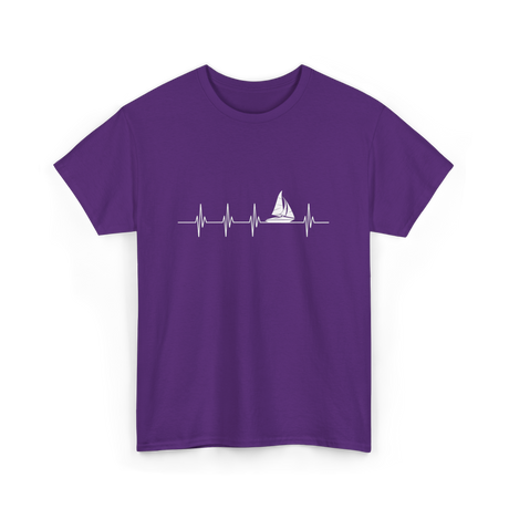 Sailing Heartbeat Sailing Sailors T-Shirt - Purple