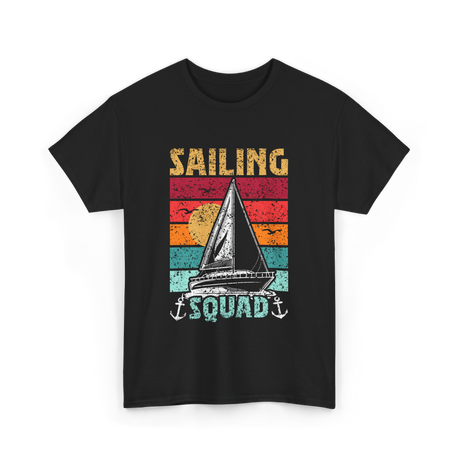 Sailing Squad Sailboat Sailor T-Shirt - Black