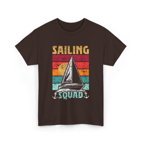 Sailing Squad Sailboat Sailor T-Shirt - Dark Chocolate