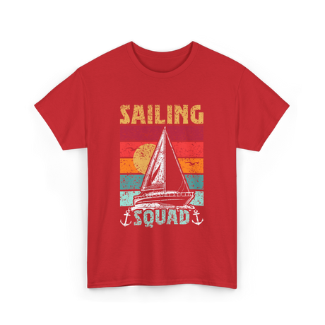 Sailing Squad Sailboat Sailor T-Shirt - Red