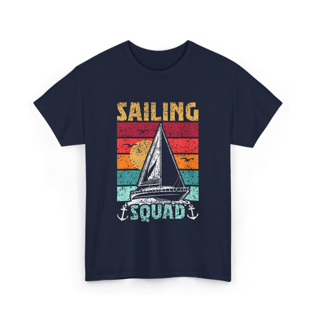 Sailing Squad Sailboat Sailor T-Shirt - Navy