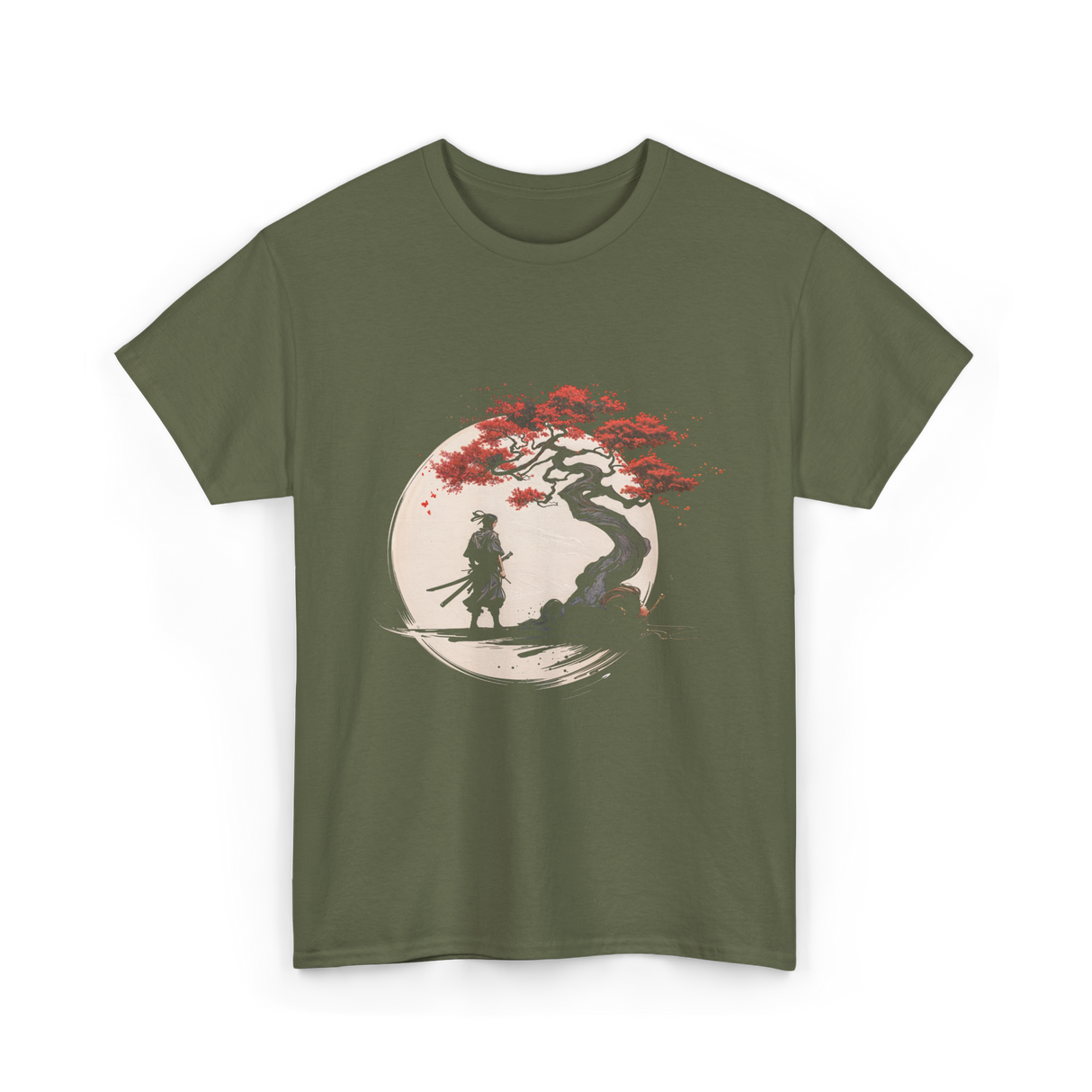Samurai Aikido T-Shirt - Military Green