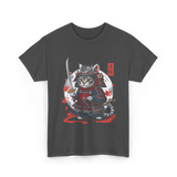 Samurai Cat Kawaii Ninja Cat T-Shirt - Dark Heather