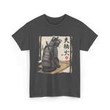 Samurai Cat Warrior Cat Ukiyo T-Shirt - Dark Heather