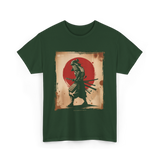 Samurai Vintage Fighter Samurai T-Shirt - Forest Green