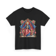 Santa Muerte Saint Death Skeleton T-Shirt - Black